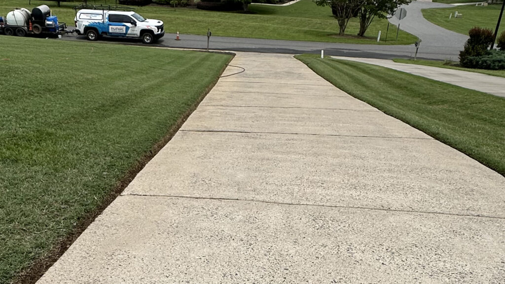 Surge Pressure Washing - Concrete Driveway Pressure Washing After Cleaning